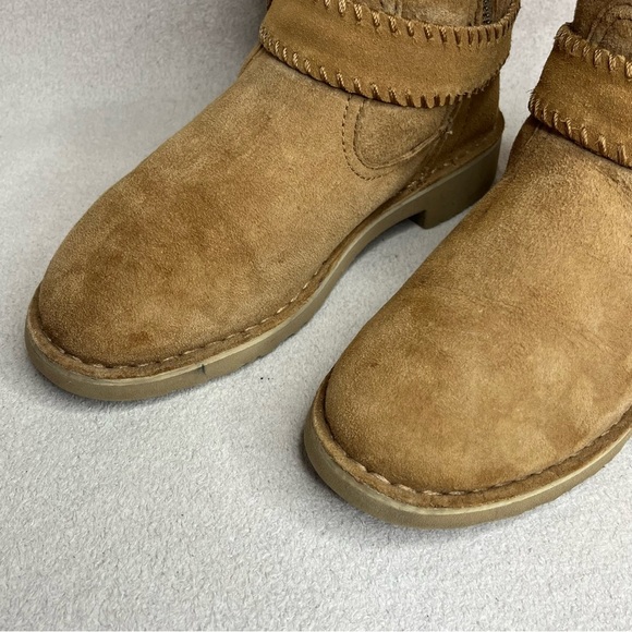 UGG Braiden Suede Tall Riding Boots-Brown/Tan-Women’s 5-Classic-Cozy-Winter-Boho - Picture 8 of 12